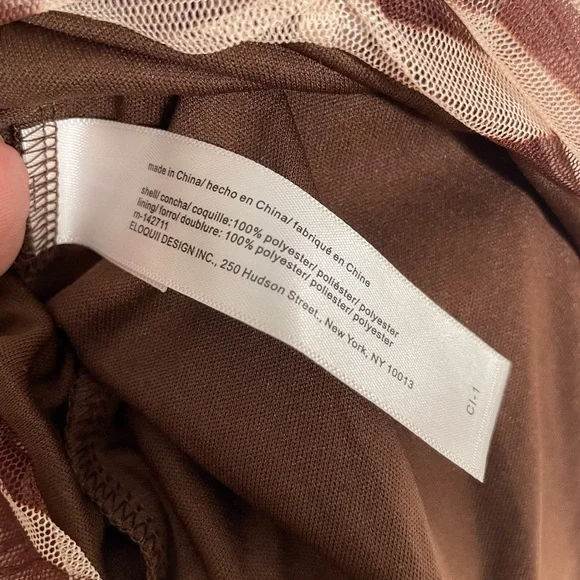 Eloquii Women’s Plus Size 18/20 Crop Top Ruched Brown White Animal Print New 77 - Picture 10 of 10